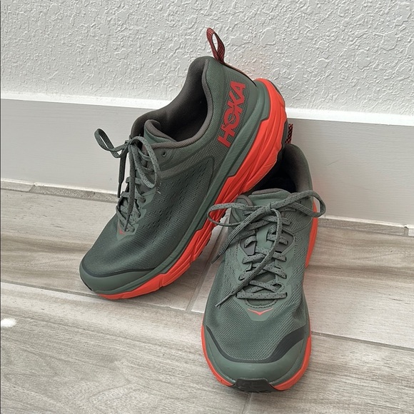 Hoka Other - Hoka Men's Gray and Red Running Shoes 11.5 Wide